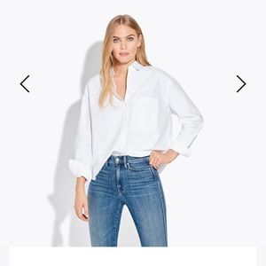 AYR Deep End White Long Sleeve Button Down